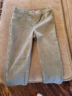 Spanx Classic Straight Leg Pants in Sage Green, Size Medium